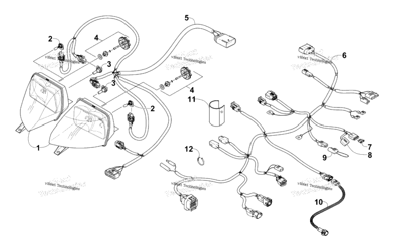 Headlight And Wiring Assemblies