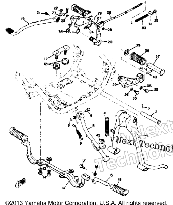 Stand Footrest Brake Pedal