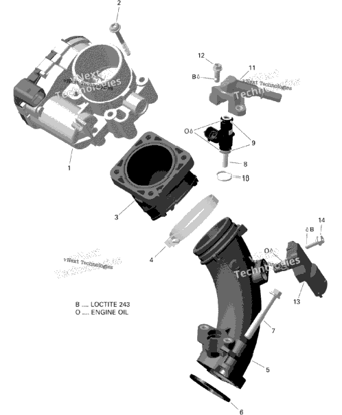 Air Intake Manifold And Throttle Body T3