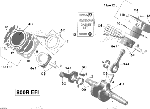 Crankshaft, Piston And Cylinder