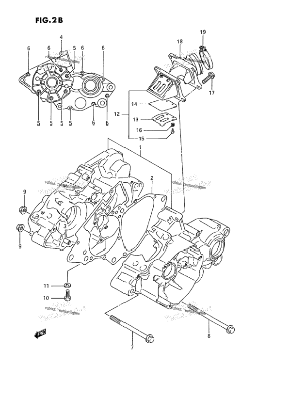 Crankcase (Model L/M/N/P/R/S)