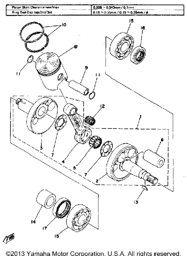 Crank - Piston Gt80g
