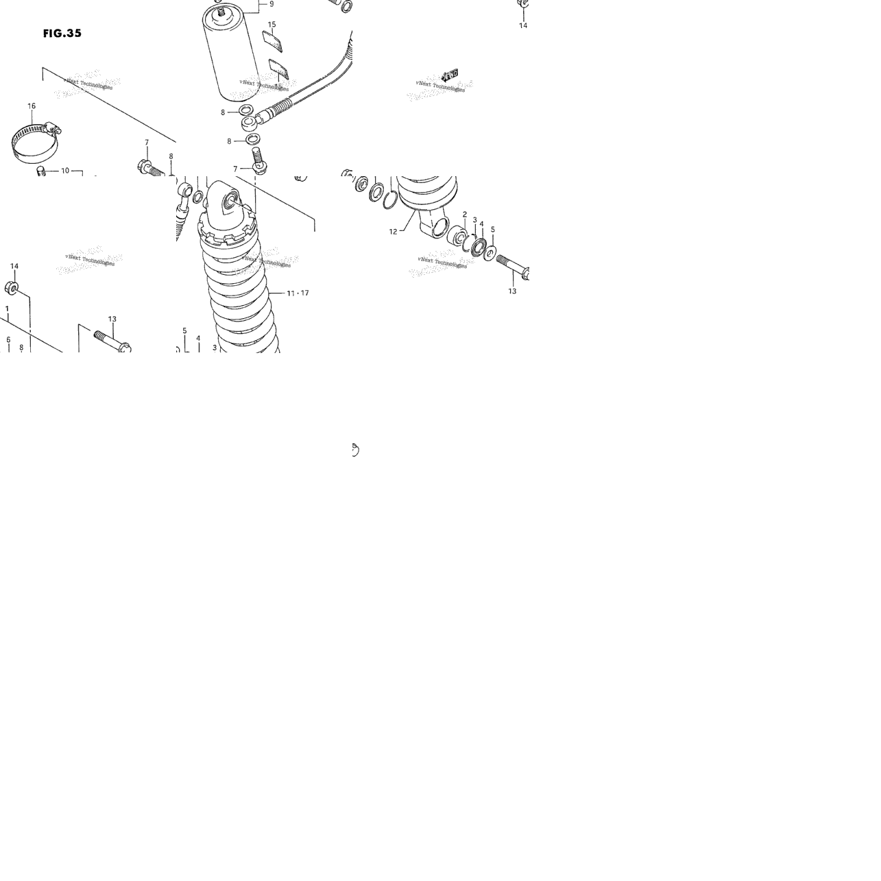 Rear Shock Absorber (Model H/J)