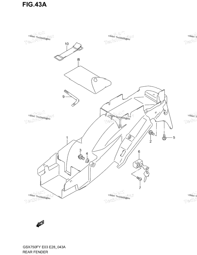 Rear Fender (Model K3)