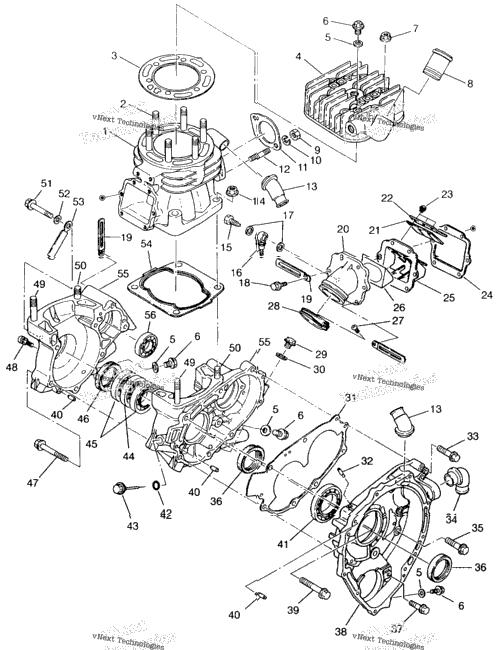Crankcase & Cylinder Swedish 4X4 400L