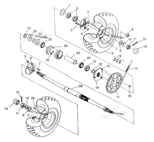 Rear Wheel Drive Assembly Swedish 4X4 400L