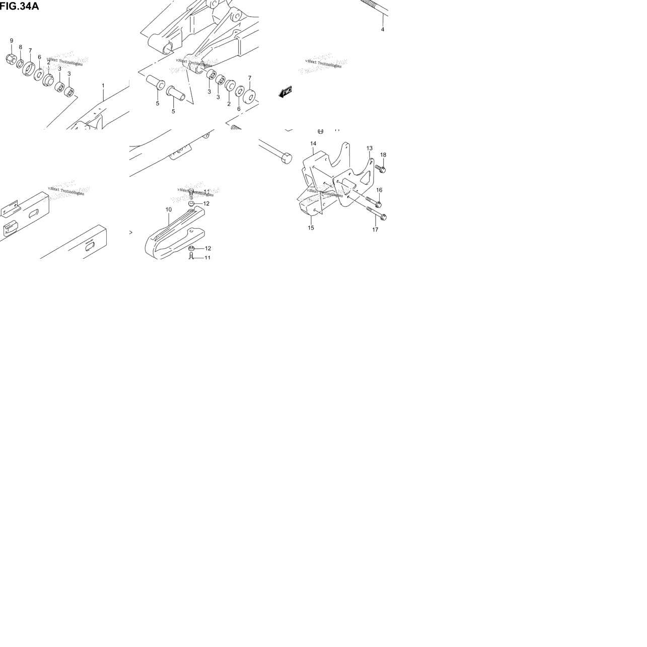 Rear Swinging Arm (Model K3)
