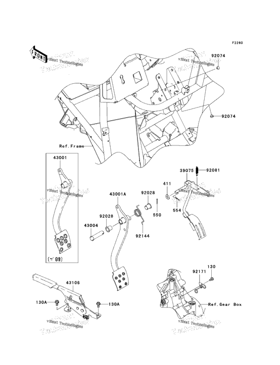 Brake Pedal/Throttle Lever