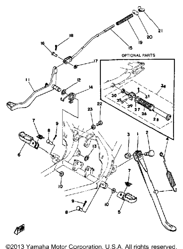 Stand Footrest Brake Pedal