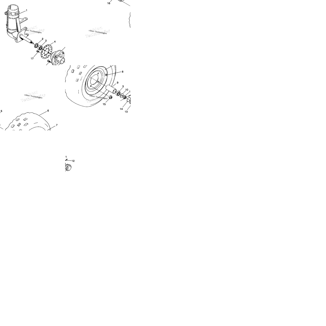 Front Wheel Assembly Trail Boss