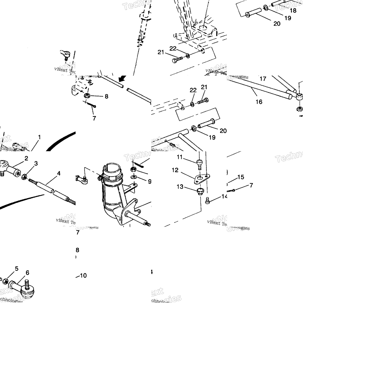 Steering/Aarm Assembly Trail Boss