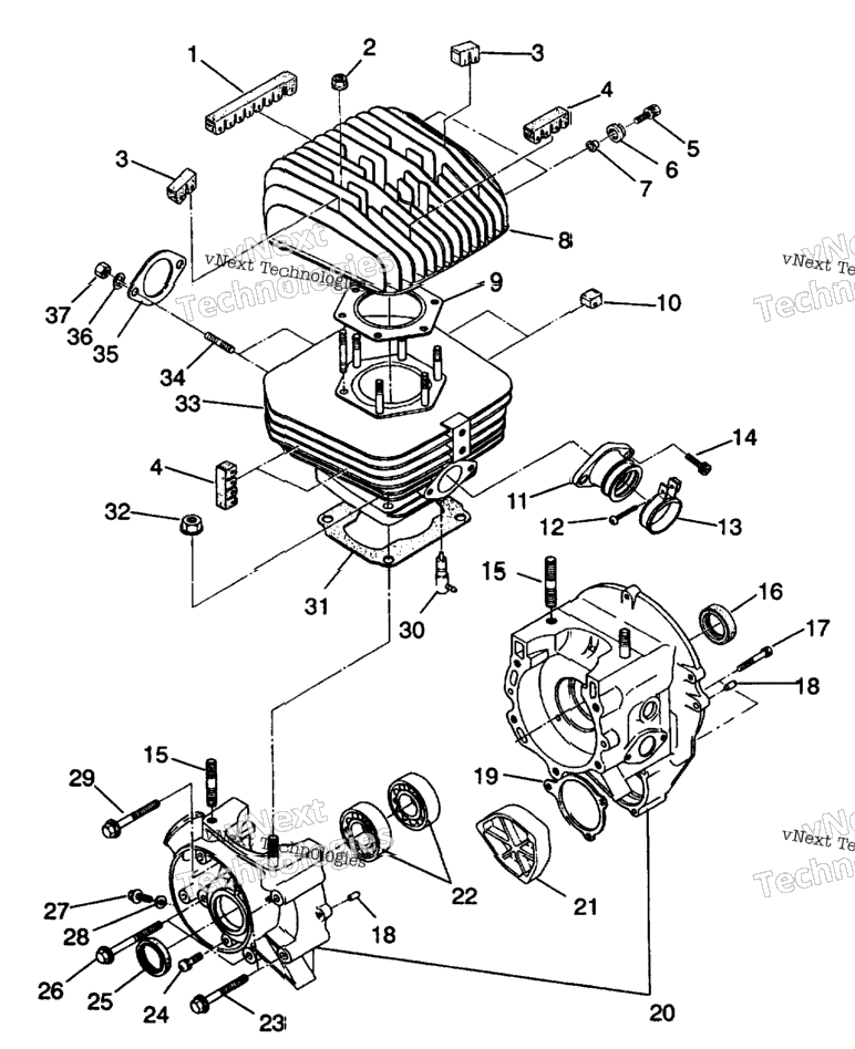 Crankcase & Cylinder Trail Blazer