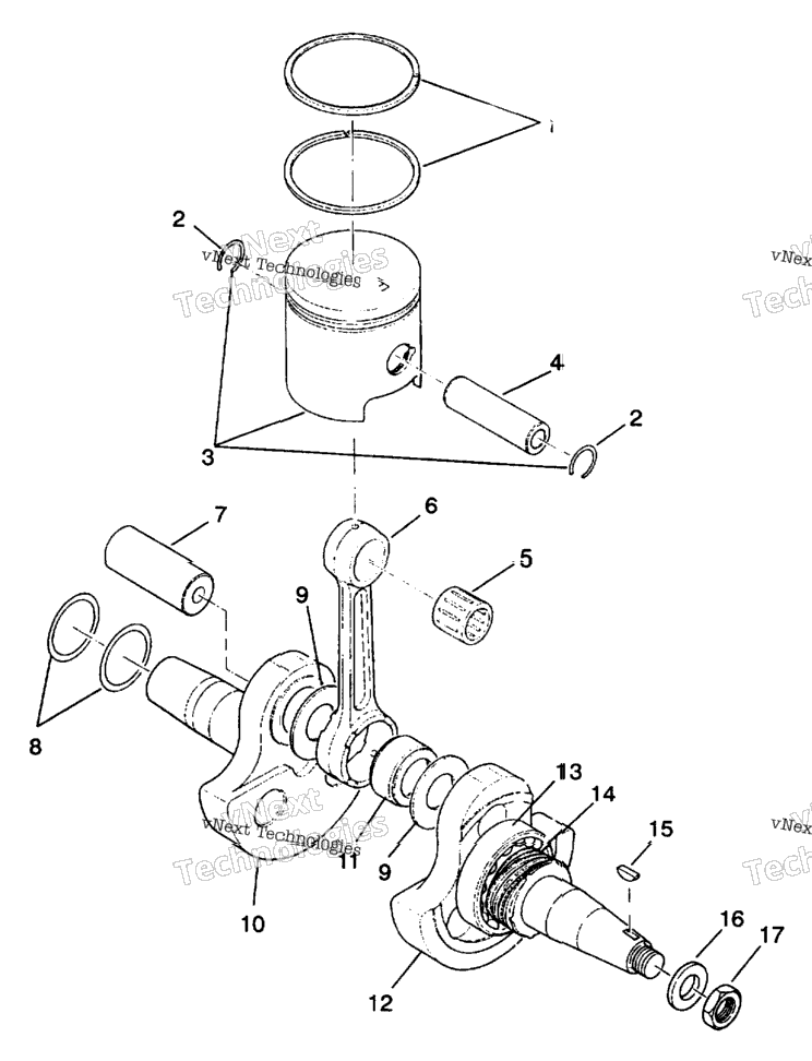 Crankshaft & Piston Trail Blazer