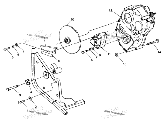 Gearcase/Rear Brake Mounting Trail Blazer