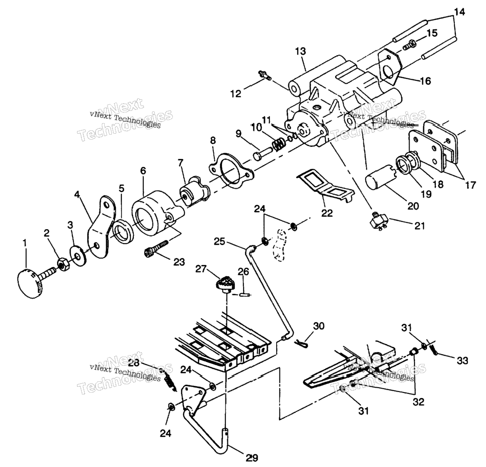 Rear Brake/Foot Pedal Assembly Trail Blazer