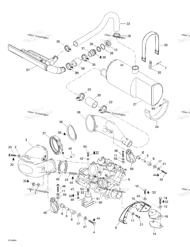 Engine Support And Muffler