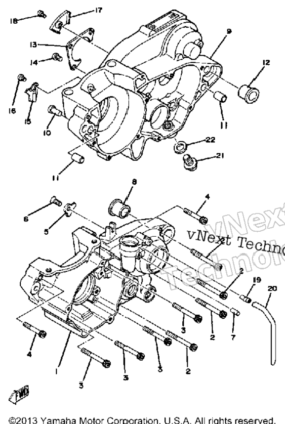 Crankcase Yz250g