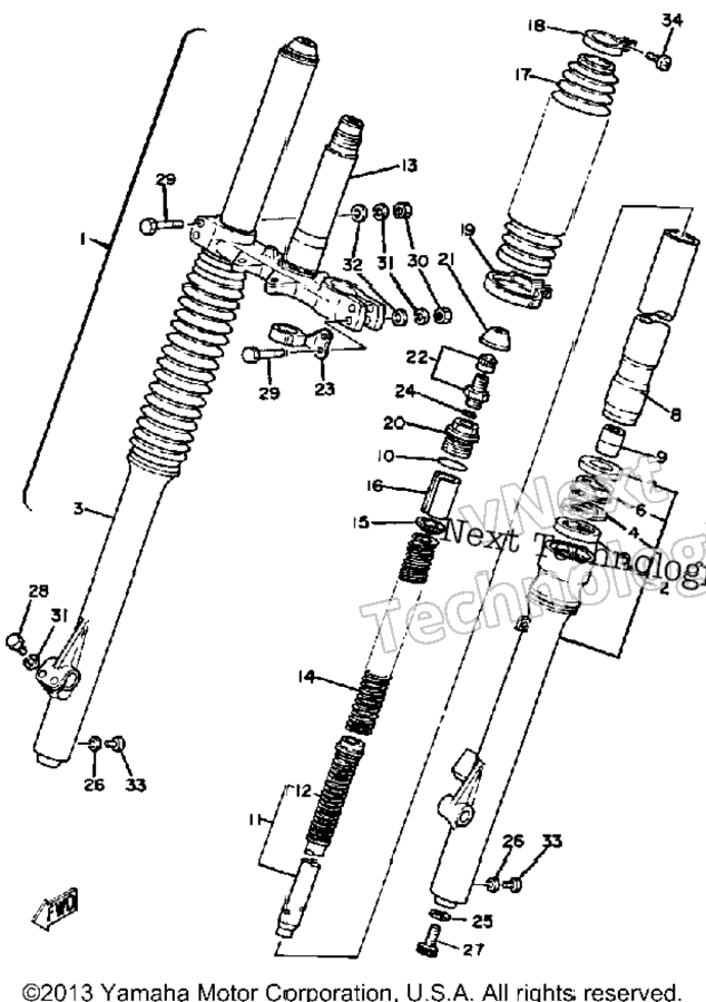 Front Fork Yz250g
