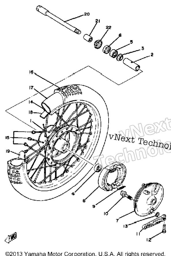 Front Wheel Yz250g