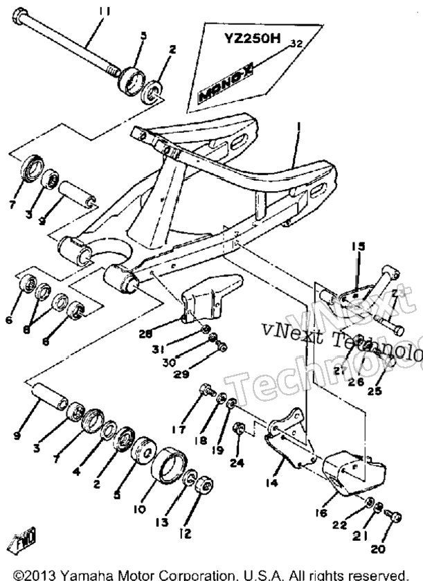 Rear Arm Yz250g H