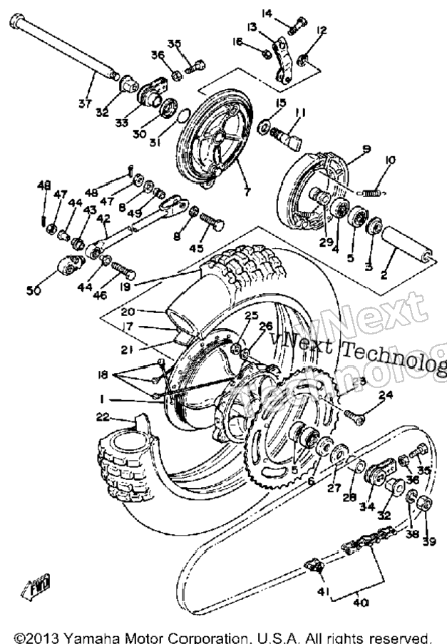 Rear Wheel Yz250h