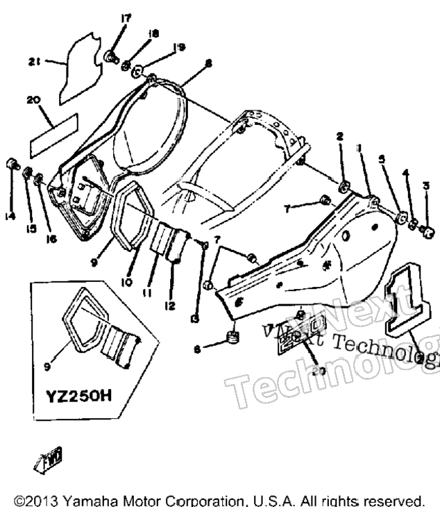 Side Cover Yz250g H