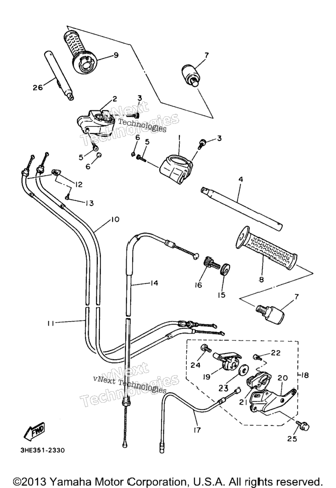 Steering Handle Cable