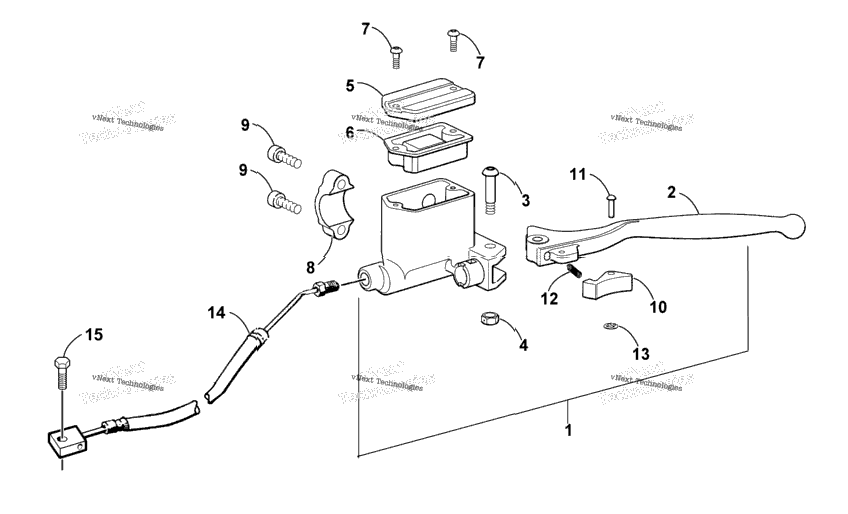 Hydraulic Hand Brake Assembly