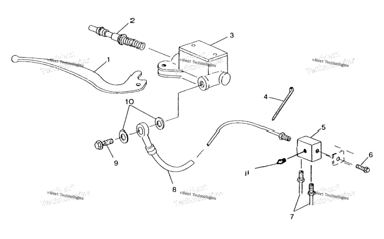 Controls Rh Master Cylinder /Brake Line 6X6 350L W938739