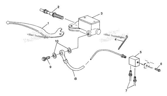 Controls Rh Master Cylinder/Brake Line 6X6 350L