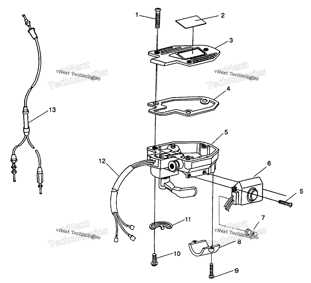 Controls Throttle Asm./Cable 6X6 350L