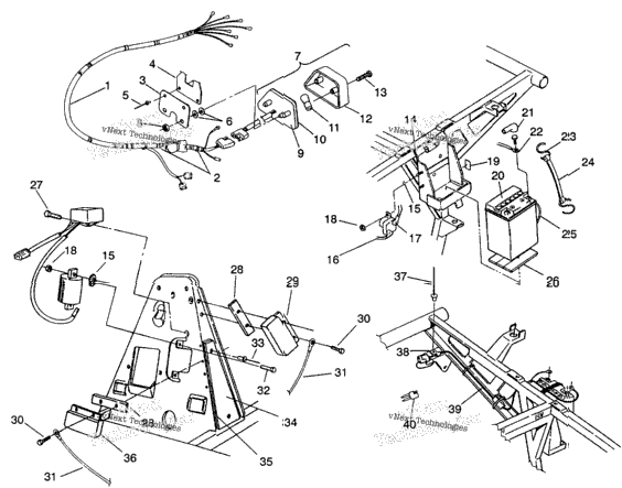 Electrical/Taillight Assembly 6X6 350L
