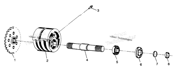 Front Tightener Assembly 6X6 350L