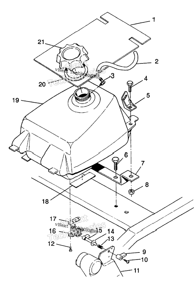 Fuel Tank Assembly 6X6 350L