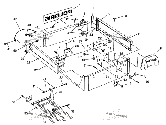 Rear Bed Mounting 6X6 350L W938739