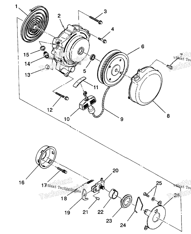 Recoil Starter 6X6 350L