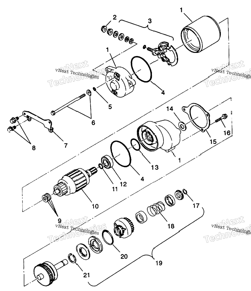 Starting Motor 6X6 350L W938739