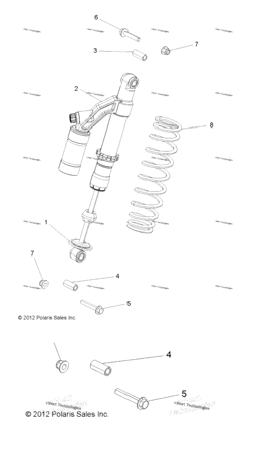 Suspension, Shock, Rear, Mounting