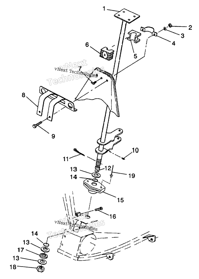 Steering Post Assembly 6X6 350L