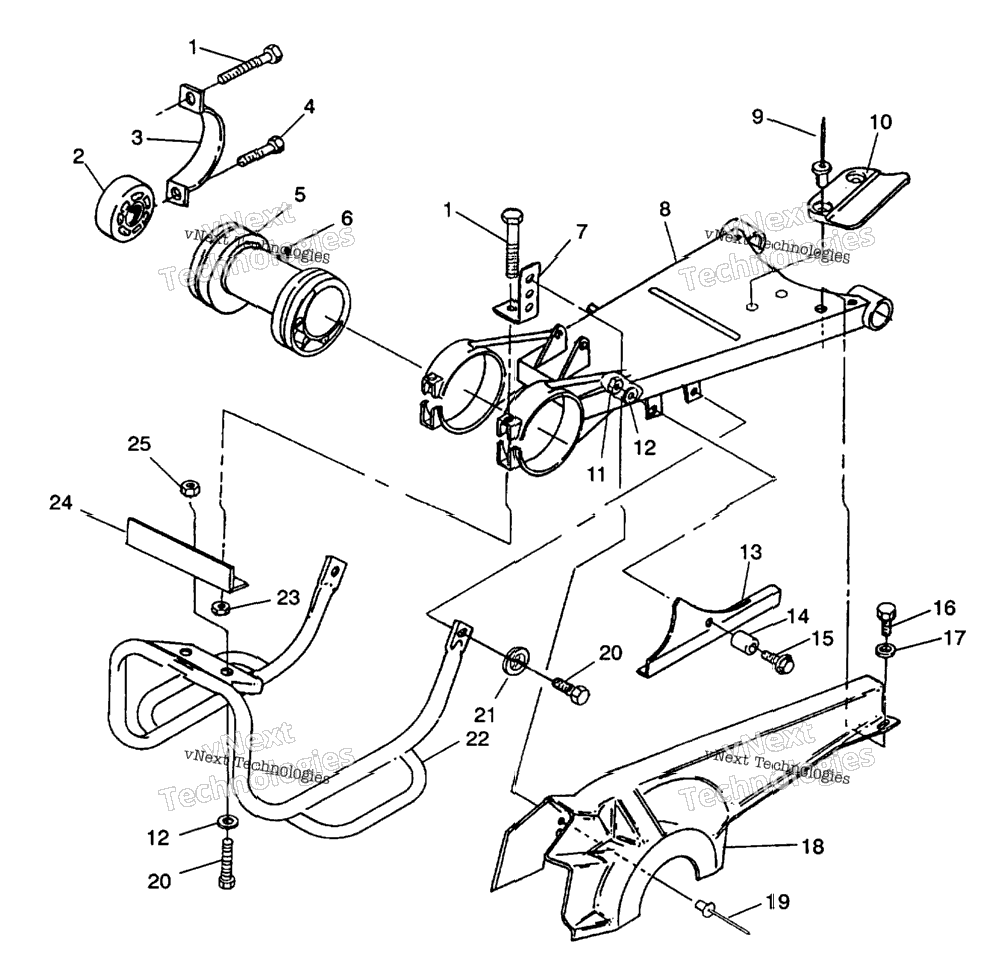 Swing Arm/Guard Mounting 6X6 350L