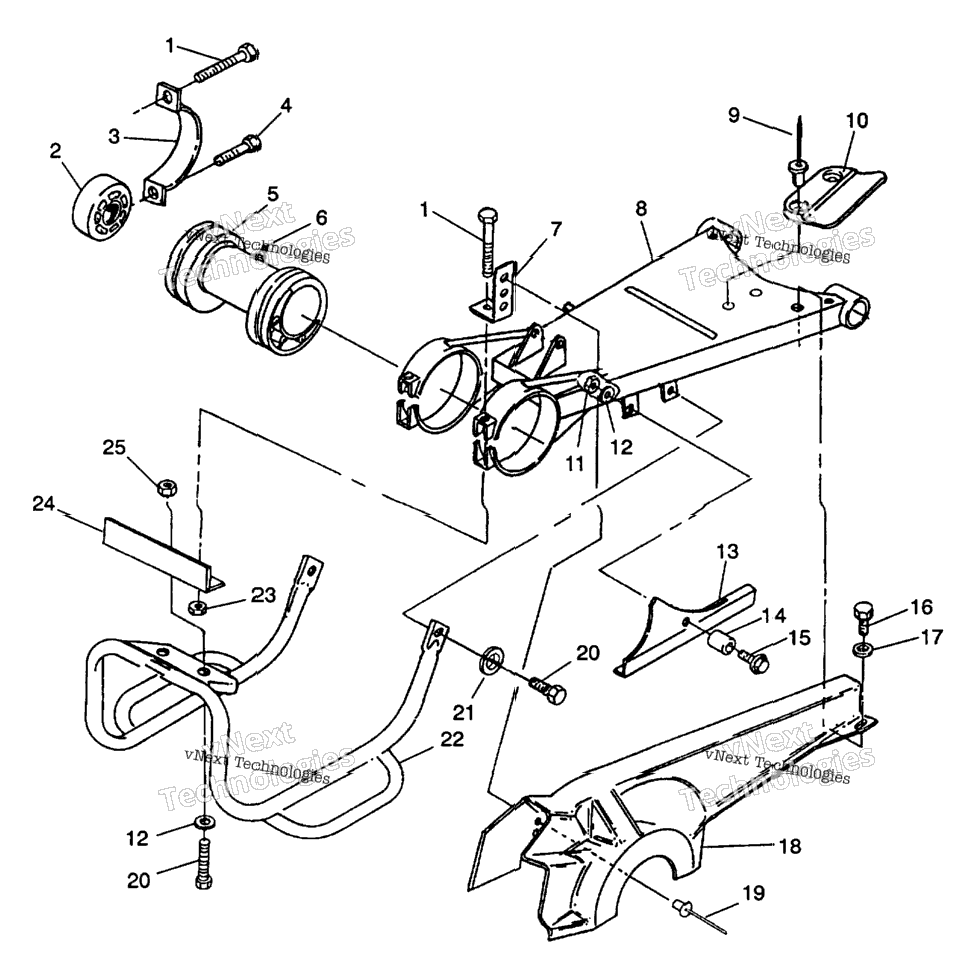Swing Arm/Guard Mounting 6X6 350L W938739