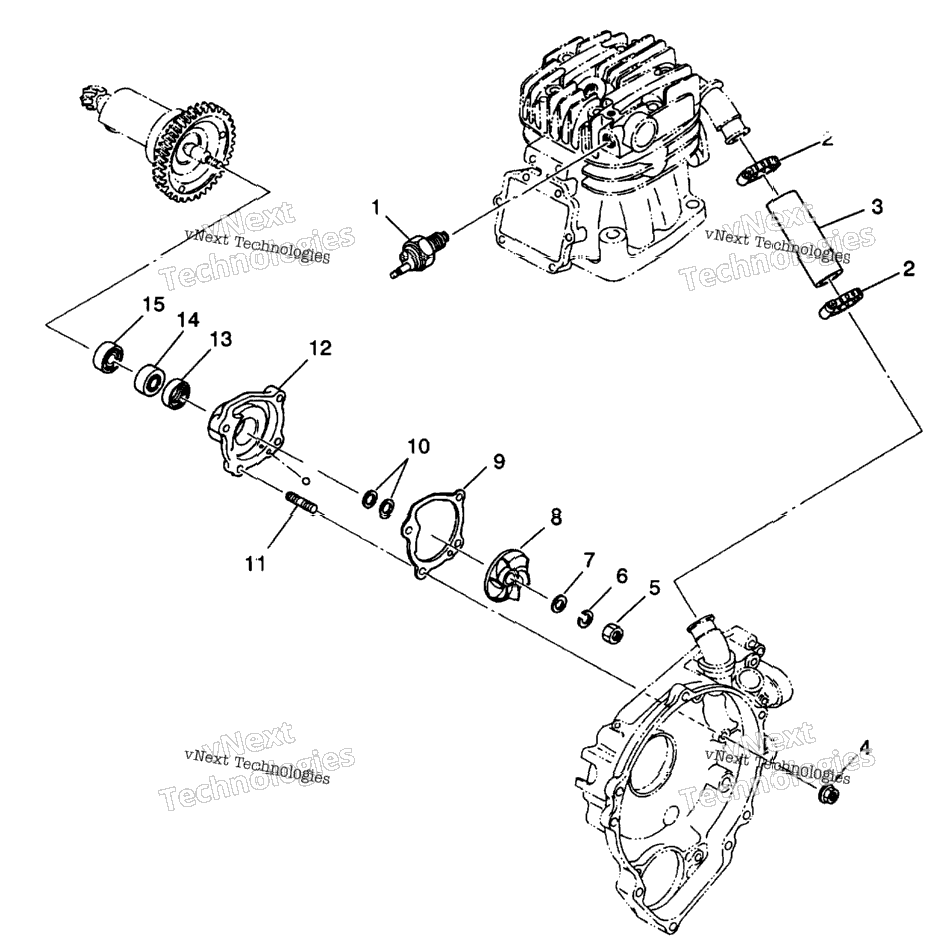 Water Pump 6X6 350L W938739