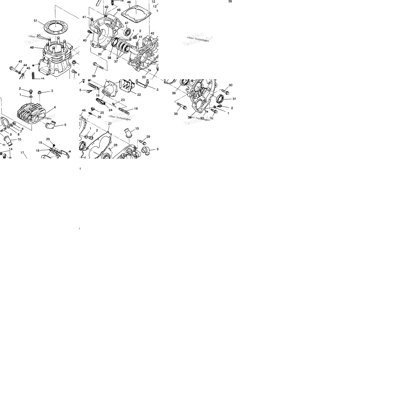 Crankcase & Cylinder 6X6 350L