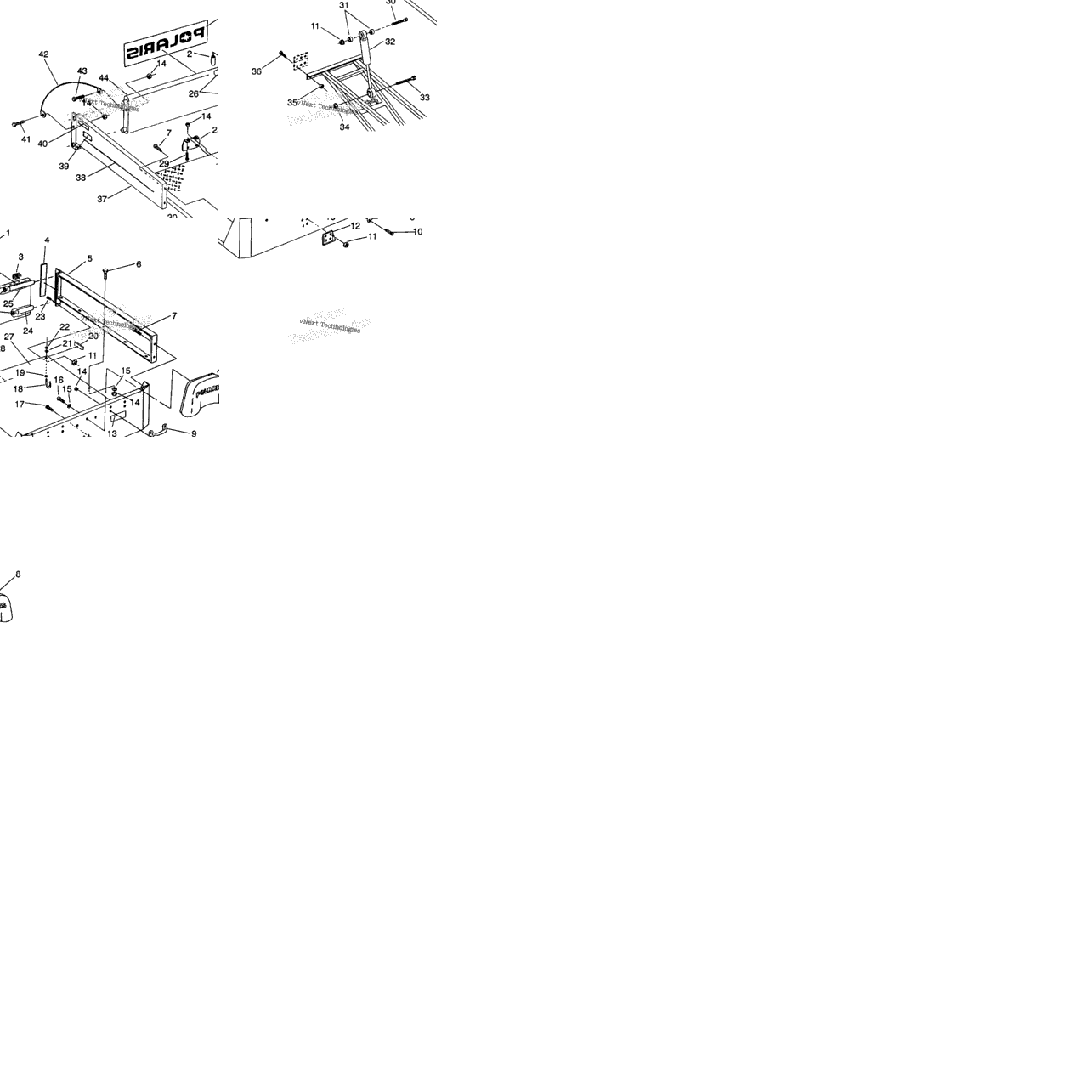 Rear Bed Mounting 6X6 350L