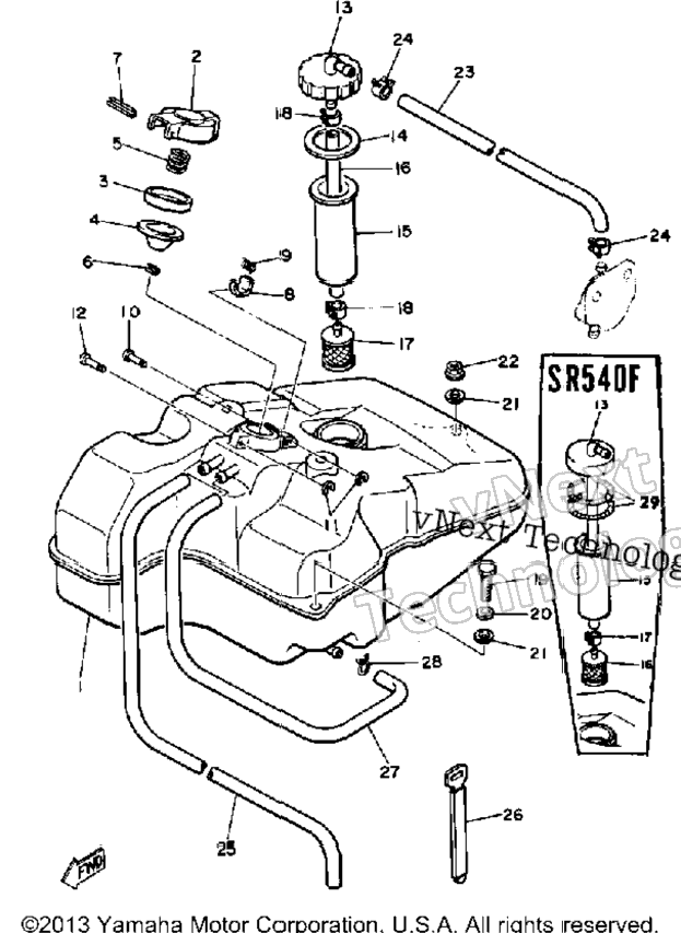 Fuel Tank Sr540d-E-F