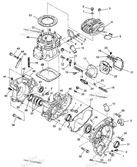 Crankcase & Cylinder 4X4 350L