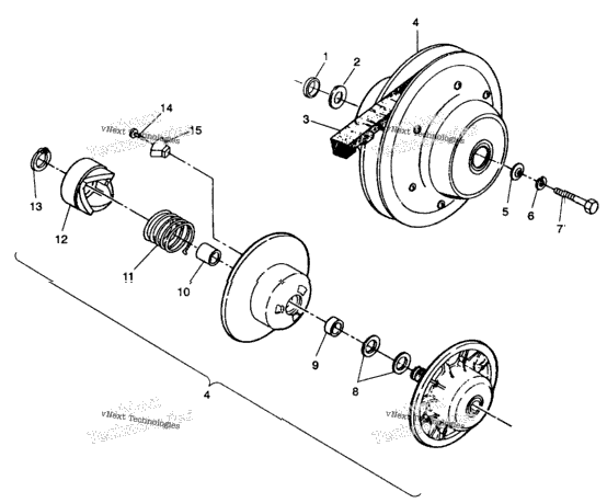 Driven Clutch Assembly 4X4 350L