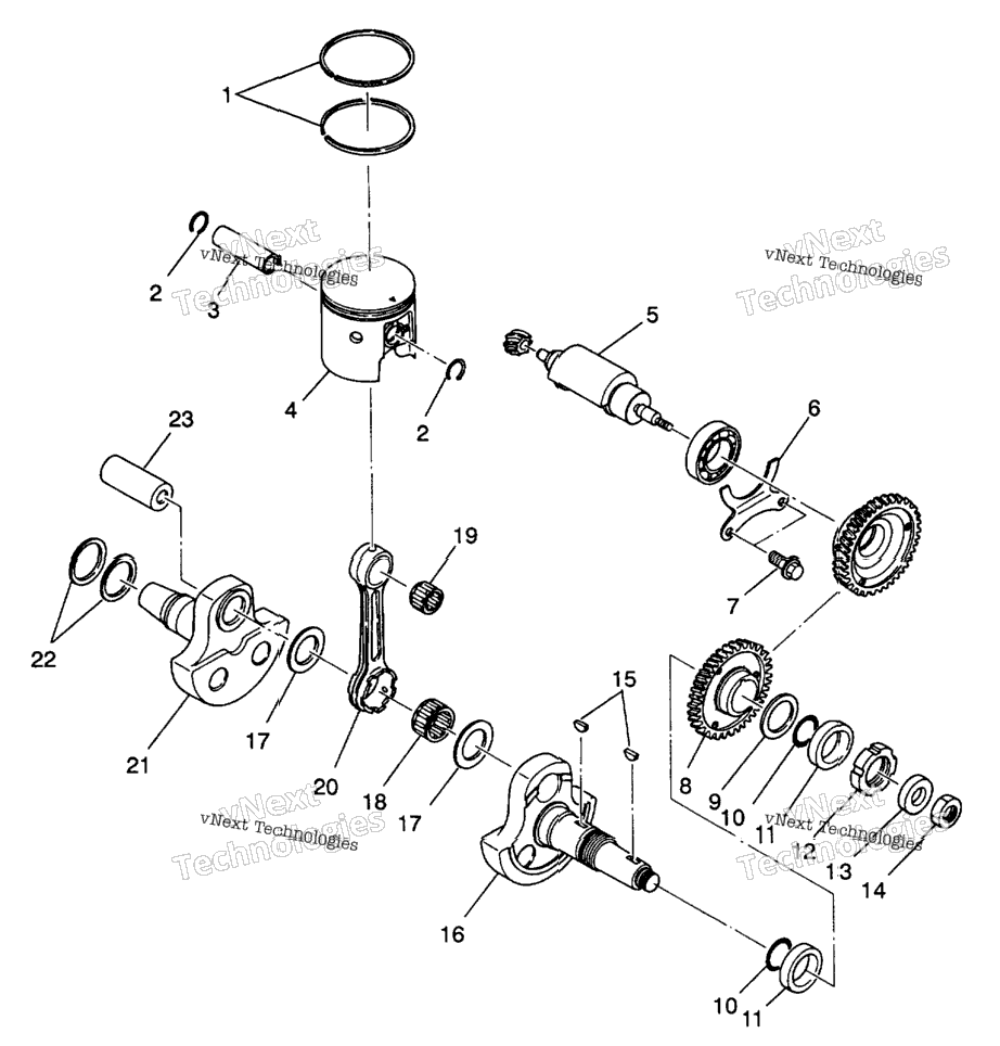Piston & Crankshaft 4X4 350L