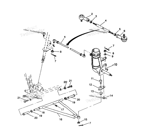 Steering/Aarm Assembly 2X4 350L