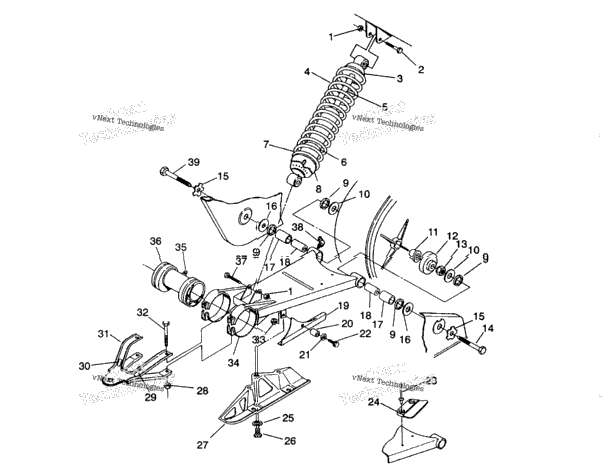 Swing Arm/Shock Mounting 2X4 350L